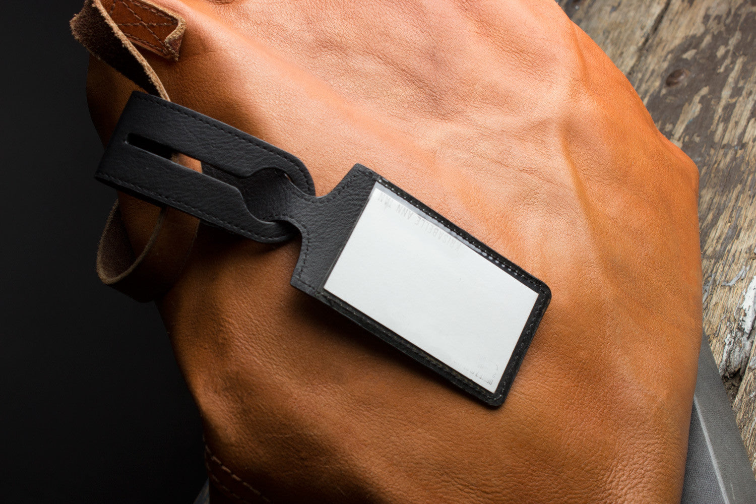 Handcrafted Cowhide Leather Luggage Tag