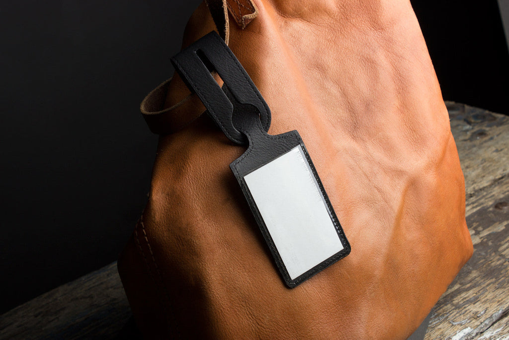 Handcrafted Cowhide Leather Luggage Tag